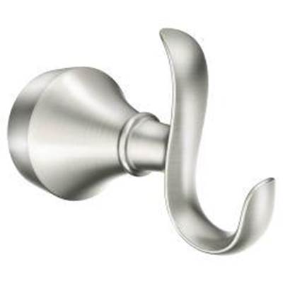 Moen MY6203BN- Hamden Spot Resist Brushed Nickel Double Robe Hook