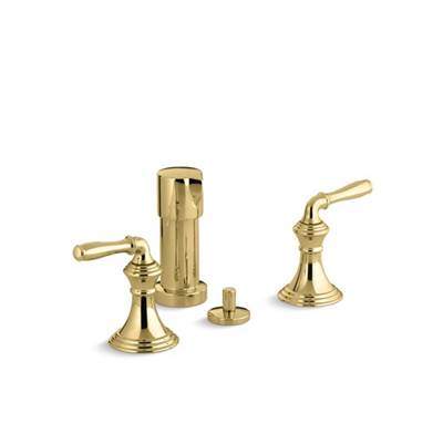 Kohler 412-4-PB- Devonshire® Vertical spray bidet faucet with lever handles | FaucetExpress.ca