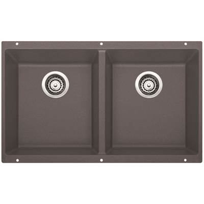 Blanco 401415- PRECIS U 2 Undermount Kitchen Sink, SILGRANIT®, Cinder | FaucetExpress.ca