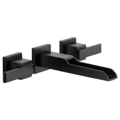 Delta T3568LF-BLWL- 2H Wall Mount Channel Lavatoryfaucet - 8'' | FaucetExpress.ca
