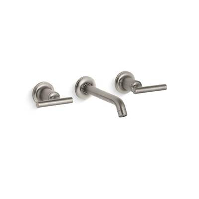 Kohler T14413-4-BN- Purist® Widespread wall-mount bathroom sink faucet trim with 6-1/4'' spout and lever handles, requires valve | FaucetExpress.ca