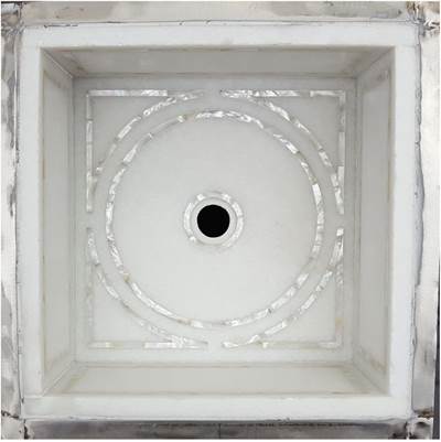 Linkasink MI08 - Graphic Mother of Pearl Inlay Bar Sink - Undermount