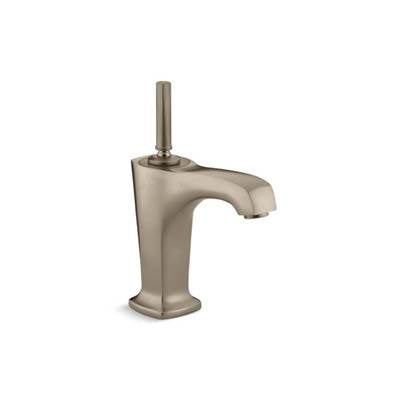 Kohler 16230-4-BV- Margaux® Single-hole bathroom sink faucet with 5-3/8'' spout and lever handle | FaucetExpress.ca