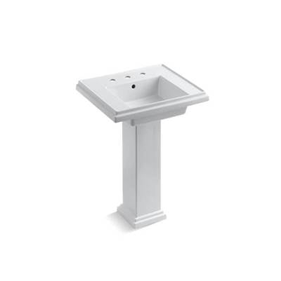 Kohler 2844-8-0- Tresham® 24'' pedestal bathroom sink with 8'' widespread faucet holes | FaucetExpress.ca