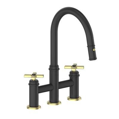 Vogt KF.17ZN.1412.GB- Zehn Bridge Kitchen Faucet Matte Gold Matte Black