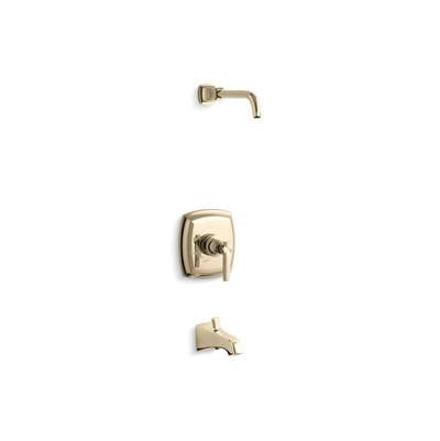 Kohler TLS16225-4-AF- Margaux® Rite-Temp(R) bath and shower valve trim with lever handle and NPT spout, less showerhead | FaucetExpress.ca