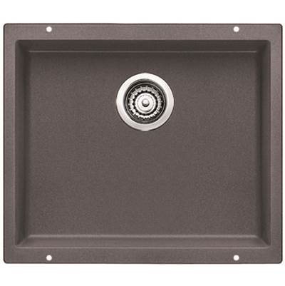 Blanco 401417- PRECIS U 1 Undermount Kitchen Sink, SILGRANIT®, Cinder | FaucetExpress.ca