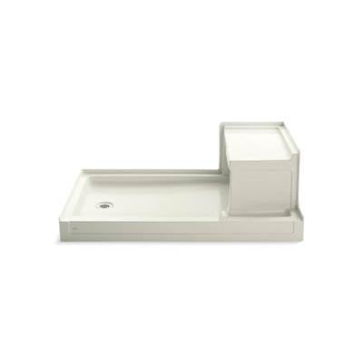 Kohler 1979-96- Tresham® 60'' x 36'' Single threshold left-hand drain shower base with integral right-hand seat | FaucetExpress.ca