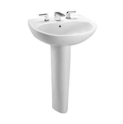 Toto LPT242.8G#01- Prominence 8'' Ctr Lav Ped W/Cefiontect Glaze Cotton | FaucetExpress.ca