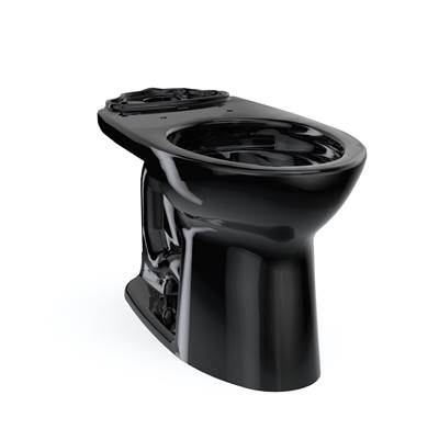 Toto C776CEF#51- Toto Drake Elongated Universal Height Universal Height Tornado Flush Toilet Bowl Ebony - FaucetExpress.ca
