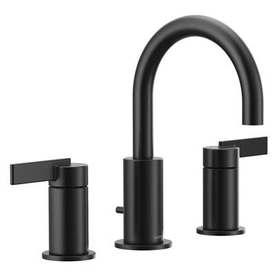 Moen T6222BL- Cia 8 In. Widespread 2-Handle High-Arc Bathroom Faucet Trim Kit In Matte Black (Valve Sold Separately)