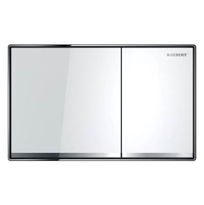 Geberit 115.640.SI.1- Geberit actuator plate Sigma60 for dual flush, surface-even: white glass | FaucetExpress.ca
