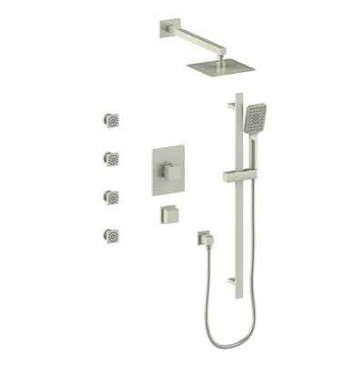 Vogt SET.KG.141.810.BN- Kapfenberg Thermostatic Shower System with Exposed Body Jets 3/4' Brushed Nickel