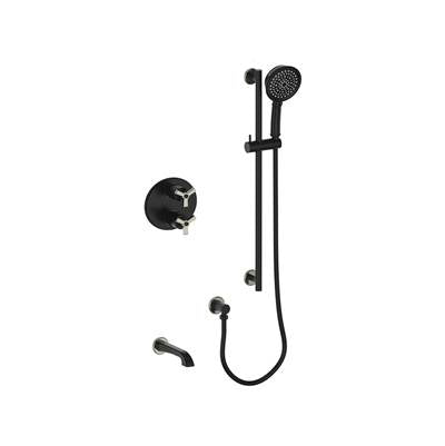 Vogt SET.Z3.220.500.PB- 2-Way Thermostatic Set - Handheld and Spout Polished Nickel Matte Black