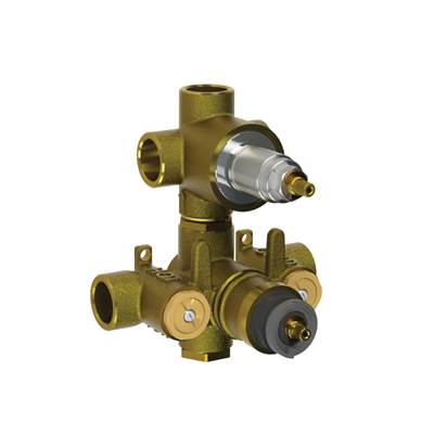 Isenberg TVH.4301- 3/4" Thermostatic Valve With 3-Way Diverter & Integrated Volume Control | FaucetExpress.ca