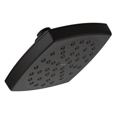 Moen S6365BL- Voss 6'' Single-Function Rainshower Showerhead with Immersion Technology, Matte Black - FaucetExpress.ca