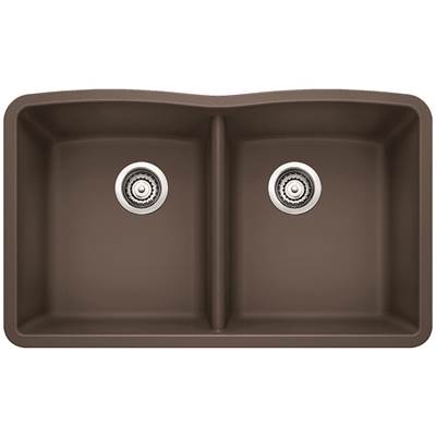 Blanco 400322- DIAMOND U 2 Double Bowl Undermount Sink, SILGRANIT®, Café | FaucetExpress.ca