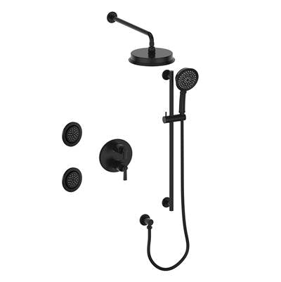 Vogt SET.Z1.320.710.MB- 3-Way Thermostatic Set with Jets Matte Black