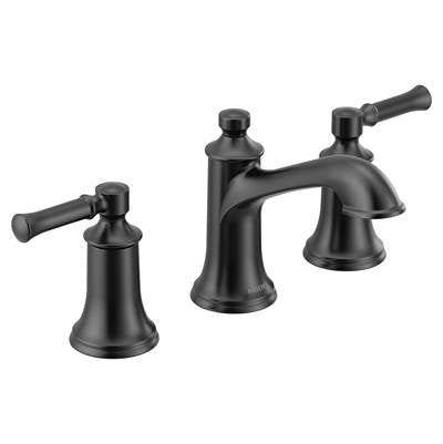 Moen T6805BL- Dartmoor 8 In. Widespread 2-Handle Bathroom Faucet In Matte Black (Valve Sold Separately)