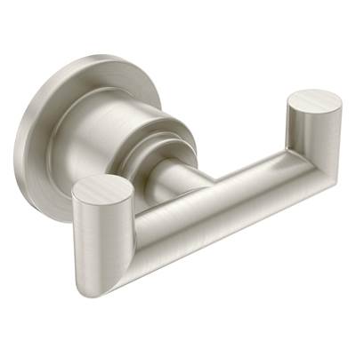 Moen YB0803BN- Arris Brushed Nickel Double Robe Hook