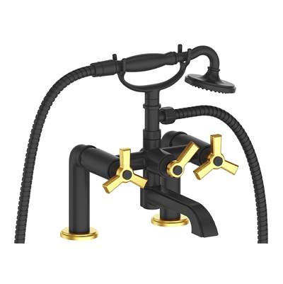 Vogt BF.Z3.2000.GB- Zehn Deck Mount Tub Filler Matte Gold Matte Black