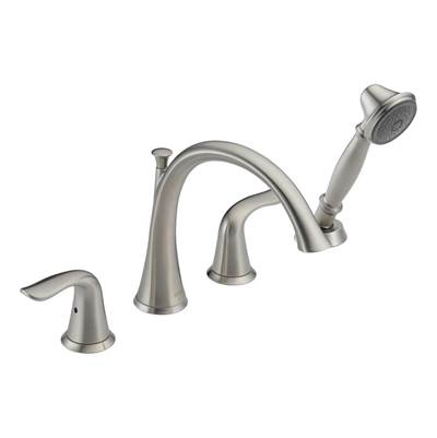 Delta T4738-SS- Delta Lahara 2H Roman Tub Faucet Trim W/Hs | FaucetExpress.ca