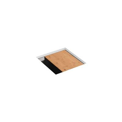 Kohler 3161-NA- Poise® 18'' x 18'' x 9-1/2'' Undermount bar sink with rack and cutting board | FaucetExpress.ca