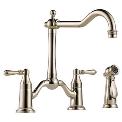 Brizo 62536LF-PN- Two Handle Kitchen Bridge Fauc | FaucetExpress.ca