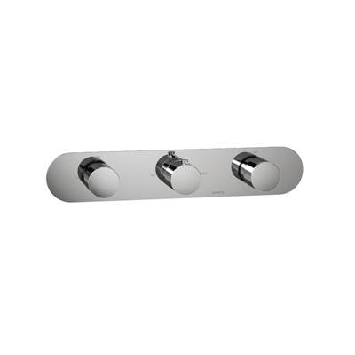 Isenberg 100.2715CP- 3/4" Horizontal Thermostatic Valve with 2 Volume Controls and Trim - Shared Port Operation | FaucetExpress.ca