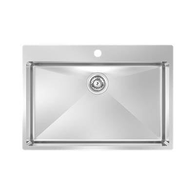 Zomodo MOC686T-K1- Standard Kit - Montego Lrg Single Sink And Accessory Kit - Tap Ledge, 18ga, R15 (inc: bottom grid And cutting board) - FaucetExpress.ca