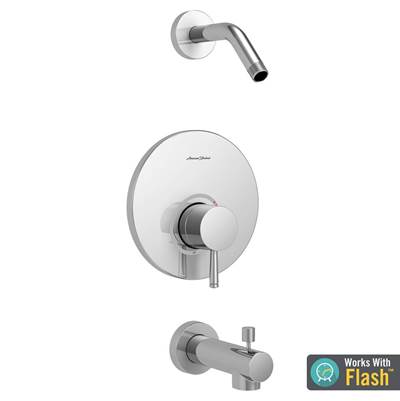 American Standard TU064502WDXH.002- Serin Tub And Shower Trim Kit, Double Ceramic Pressure Balance Cartridge With Lever Handle