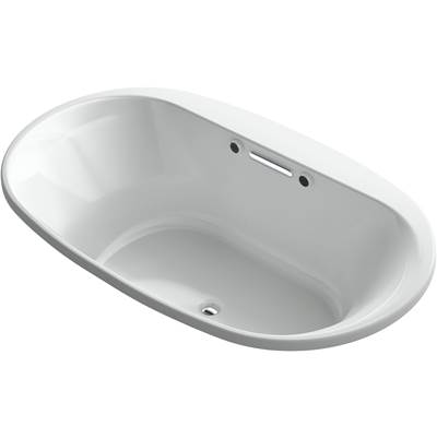 Kohler 5718-GHW-95- Underscore Oval 72-in X 42-in Heated Bubblemassage Air Bath With Bask | FaucetExpress.ca