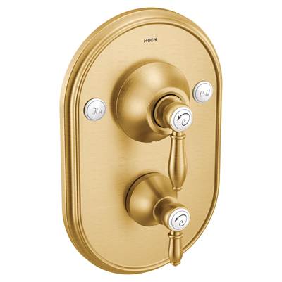 Moen TS32100BG- Weymouth Posi-Temp with Built-in 3-Function Transfer Valve Trim Kit, Valve Required, Brushed Gold