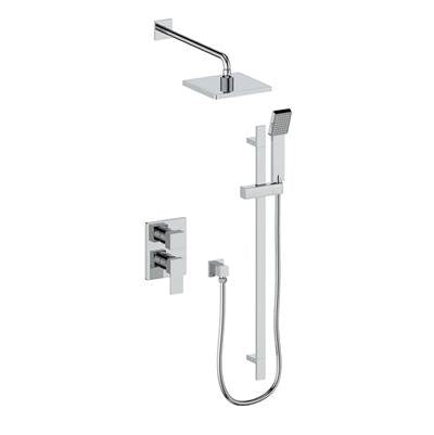 Vogt SET.AP.210.218.CC- Kapfenberg 2-Way Pressure Balanced Set - Rainhead and Handheld - 8' Ceiling Arm Chrome