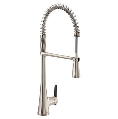 Moen S5235SRS- Sinema Single-Handle Pull-Down Sprayer Kitchen Faucet with Power Clean and Spring Spout in Spot Resist Stainless
