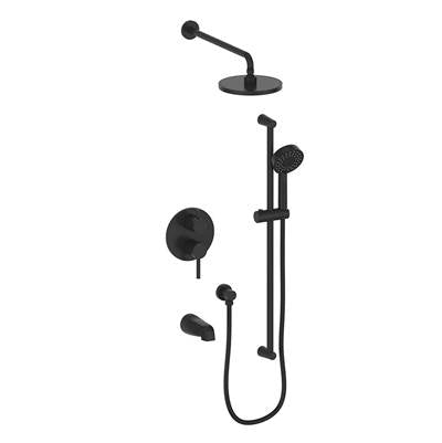 Vogt TM.OR.310.310.MB- Worgl Trim for 3-Way Pressure Balanced Shower Set Matte Black