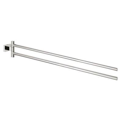Grohe 40624001- Essentials Cube Double Towel Bar 439 mm | FaucetExpress.ca