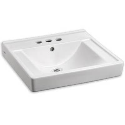 American Standard 9024004EC.020- Decorum Wall-Hung Everclean Sink With 4-Inch Centerset