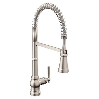 Moen S72103SRS- Paterson Single-Handle Pull-Down Sprayer Kitchen Faucet with Power Clean and Spring Spout in Spot Resist Stainless