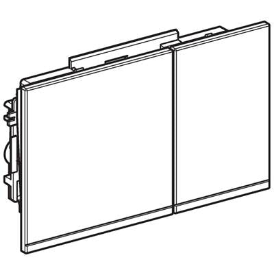 Geberit 243.118.SJ.1- Geberit actuator plate Omega60 for dual flush: black glass | FaucetExpress.ca