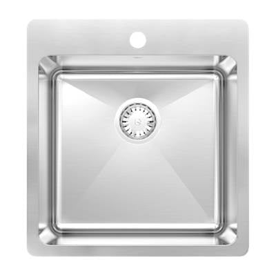 Zomodo ZLC120T- Zeffiro, Laundry Sink, Med Single Sink - Tap Ledge, 16ga, R25 - FaucetExpress.ca