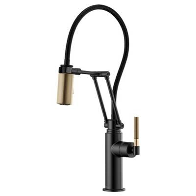 Brizo 63243LF-BLGL- Articulating, Knurled Handle | FaucetExpress.ca