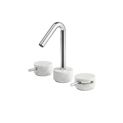 Aquabrass - Cl16 Marmo Widespread Faucet 8''Cc- White