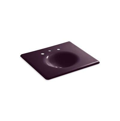 Kohler 3048-8-PLM- Iron/Impressions® 25'' vanity-top bathroom sink with 8'' widespread faucet holes | FaucetExpress.ca