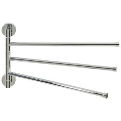 Laloo 2624DH-3 C- 3 Bar Swing Towel Holder - Chrome | FaucetExpress.ca