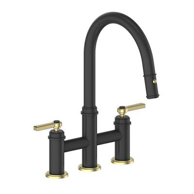 Vogt KF.17ZN.1112.GB- Zehn Bridge Kitchen Faucet Matte Gold Matte Black - FaucetExpress.ca