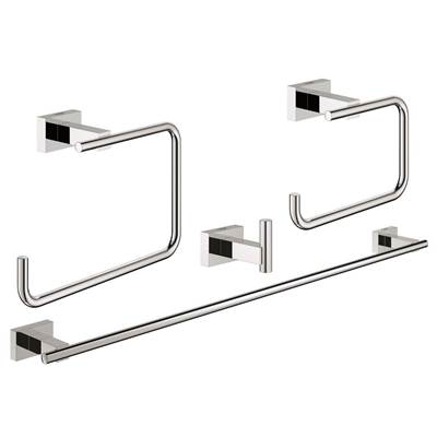 Grohe 40778001- Essentials Cube Master Bathroom Set 4-in-1 | FaucetExpress.ca