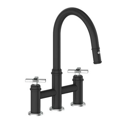 Vogt KF.17ZN.1412.CB- Zehn Bridge Kitchen Faucet Chrome Matte Black
