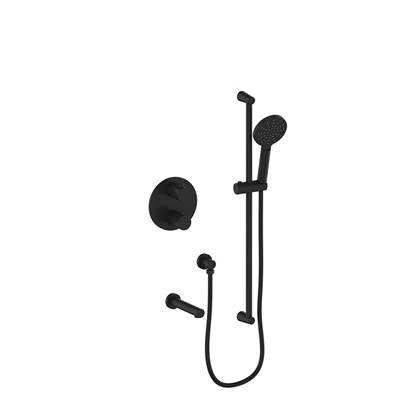 Vogt TM.WL.220.500.MB- Worgl Trim for 2-Way Thermostatic Set - Handheld and Spout Matte Black