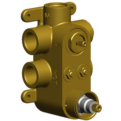 Aqualem HW2200.RI- 3/4'' 2-Way Thermostatic Rough-In Valve (Shared Port) - FaucetExpress.ca